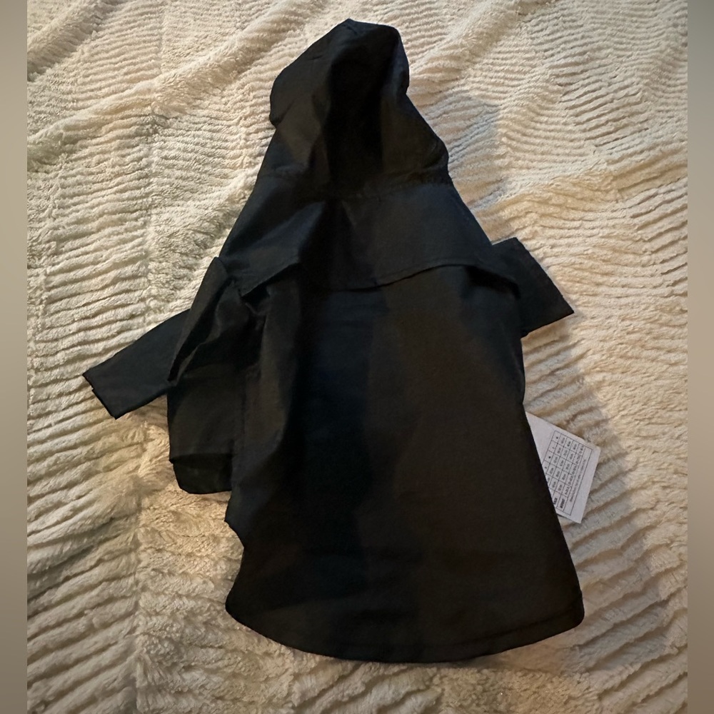 NWT black Gap pet rain jacket XS